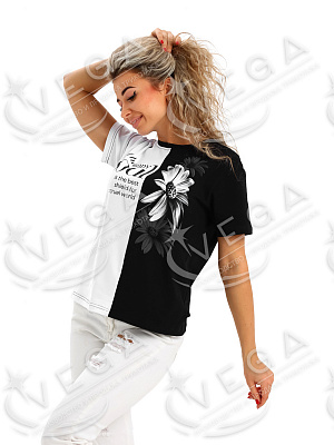 картинка Футболка женская 285-2 магазин Одежда+ являющийся официальным дистрибьютором в России 